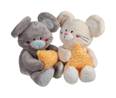 Мягкая игрушка животное Fluffy Family Мышонок Мики с сыром 681601