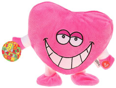 Мягкая игрушка интерактивная Сердце с улыбкой розовое ходит Sima-Land