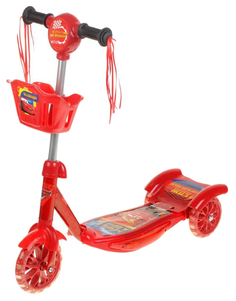 Трехколесный самокат "Тачки" (свет, звук) ONLITOP