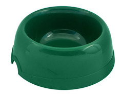 Одинарная миска для кошек и собак Хорошка, пластик, зеленый, 0.1 л