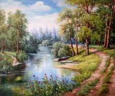 Картина по номерам Paintboy "Летний пейзаж", 40x50 см