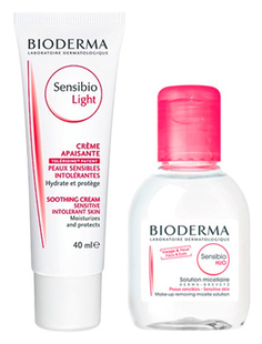 Набор для ухода за лицом Bioderma Sensibio Light Крем и H2O