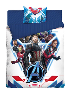 Комплект постельного белья MARVEL Мстители полутороспальный Набивной