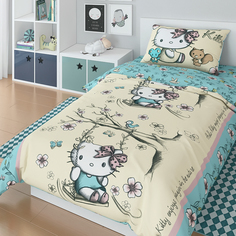 Комплект постельного белья Hello Kitty полутораспальный Kitty spring