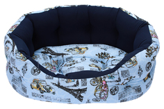 Лежак для животного Fauna International Paris Blue FIDB-8005