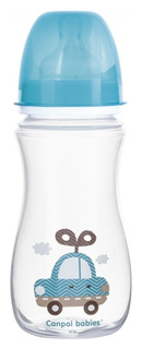 Бутылочка для кормления Canpol Babies EasyStart Toys 300 мл 35/222 Прозрачный/Голубой