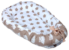 Бортик-кокон Гнездышко, 75*45, бязь премиум (Бежевый) Alis