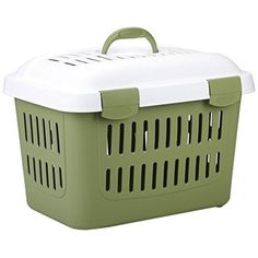Переноска Beeztees Гулливер 33x45x33см 239895 белый, зеленый