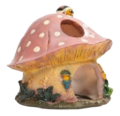 Домик для грызуна Beeztees пластик, 13х12х13см, цвет розовый, желтый