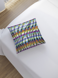 JoyArty Наволочка декоративная «Радужный зебровый узор» на молнии, 45x45 см