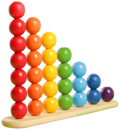 Пирамидка "Абака радуга с шариками", шарик: 3,2 см RNToys