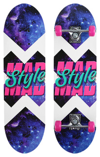 Скейтборд подростковый MAD STYLE, 71х20 см, колёса PVC d=50 мм ONLITOP
