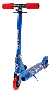 Самокат складной GRAFFITI, колёса PVC d=100 мм, цвет голубой Graffiti