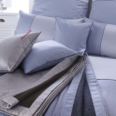 Комплект постельного белья 1,5-спальный BAUER Calibri, голубой Бауэр