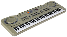 Детский синтезатор "Джаз" с дисплеем, серебристый Music Workstation