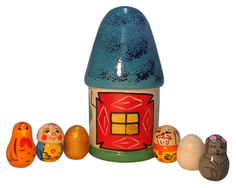 Пальчиковый театр "Курочка ряба", в домике RNToys