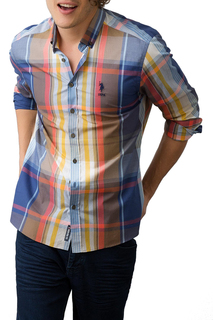 Рубашка мужская U.S. POLO Assn. G081SZ0040GABRIEL VR033 синяя M