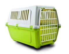 Переноска для кошек и собак MP-Bergamo 32x48x33см белый, зеленый