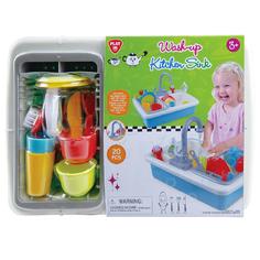 Игровой кухонный набор - раковина, с сушилкой и посудой, 20 предметов Play&Go