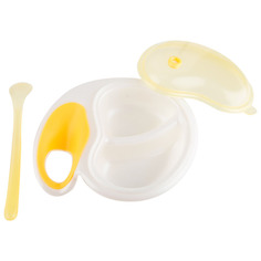Тарелочка Nuby двухсекционная с ложкой