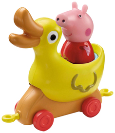 Каталка детская Intertoy Peppa Pig Луна-парк Уточка с фигуркой Пеппы Росмэн 31010