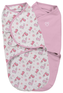Конверты для новорожденных 2 шт. Summer Infant Swaddleme S/M, розовый/птички