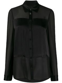 Michael Michael Kors шифоновая блузка с атласной вставкой