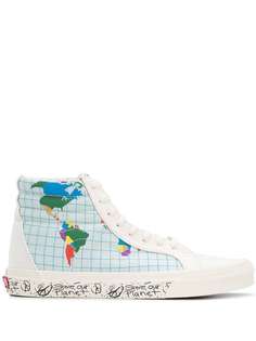 Vans высокие кеды World Map
