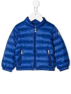 Moncler Kids стеганая куртка с высоким воротником