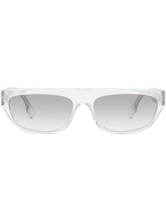 Burberry солнцезащитные очки в прямоугольной оправе с монограммой
