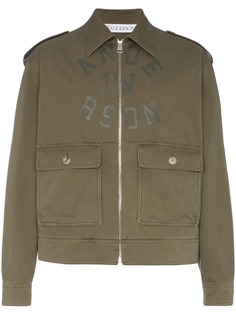 JW Anderson куртка Harrington с принтом логотипа