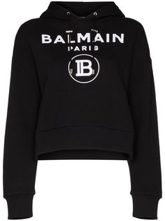 Balmain толстовка с капюшоном и логотипом