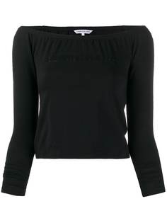Calvin Klein Jeans топ с открытыми плечами и логотипом
