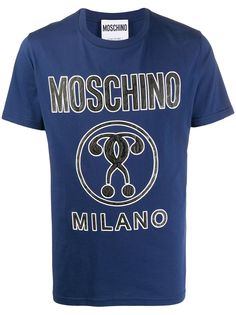 Moschino футболка с тисненым логотипом