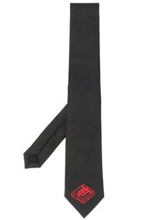 Burberry галстук с вышитой монограммой