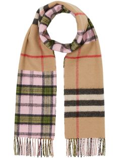 Burberry жаккардовый шарф в контрастную клетку