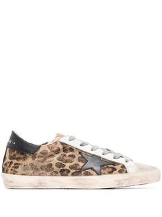 Golden Goose кеды Superstar с леопардовым принтом