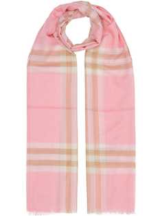 Burberry легкий шарф в клетку
