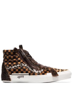 Vans высокие кеды с анималистичным принтом