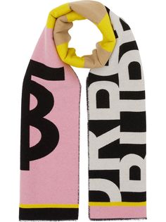 Burberry шарф с контрастным логотипом