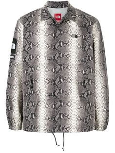 Supreme спортивная куртка TNF со змеиным принтом
