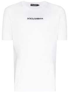 Dolce & Gabbana футболка с вышитым логотипом