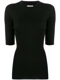 Jil Sander трикотажный топ в рубчик