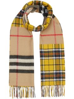 Burberry жаккардовый шарф в контрастную клетку