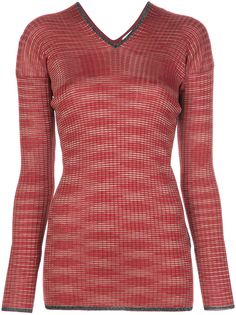 M Missoni трикотажный джемпер в рубчик с V-образным вырезом