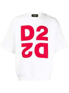 Dsquared2 футболка мешковатого кроя с принтом D2