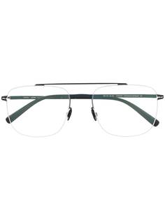 Mykita MYKITA YUUTO 091 SILVER/NAVY Leather/Fur/Exotic Skins->Leather