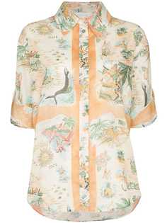 Zimmermann printed cotton shirt blouse
