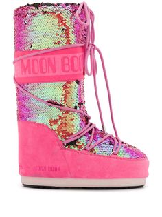 Moon Boot logo printed sequin boots