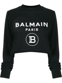 Balmain укороченная толстовка с логотипом